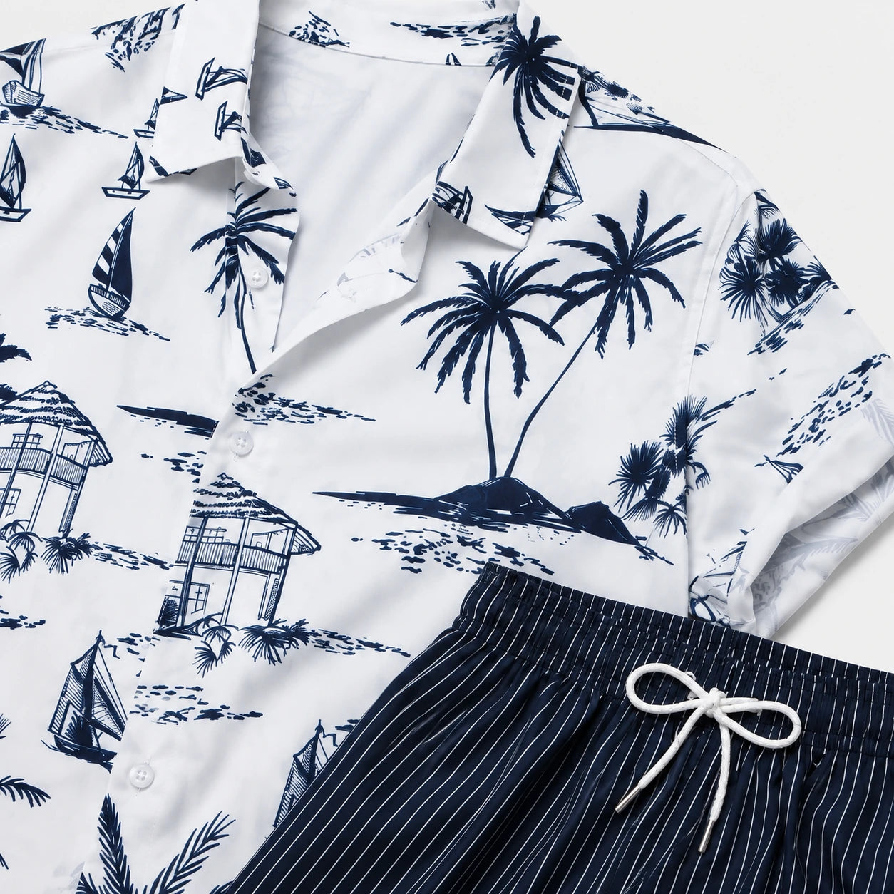 Summer Palm & Sail Print Set