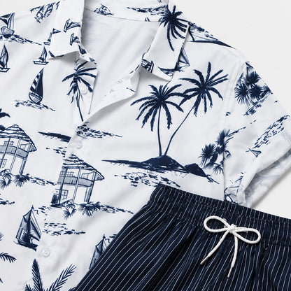 Summer Palm & Sail Print Set