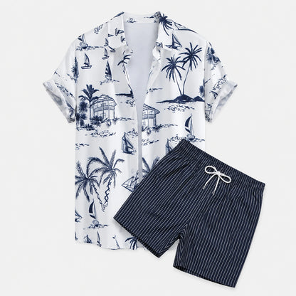 Summer Palm & Sail Print Set